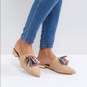 Glamorous Multi Tassel Pointed Mule